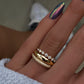 14kt gold and diamond rounded half eternity ring