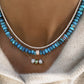 14kt gold turquoise grande diamond bead necklace