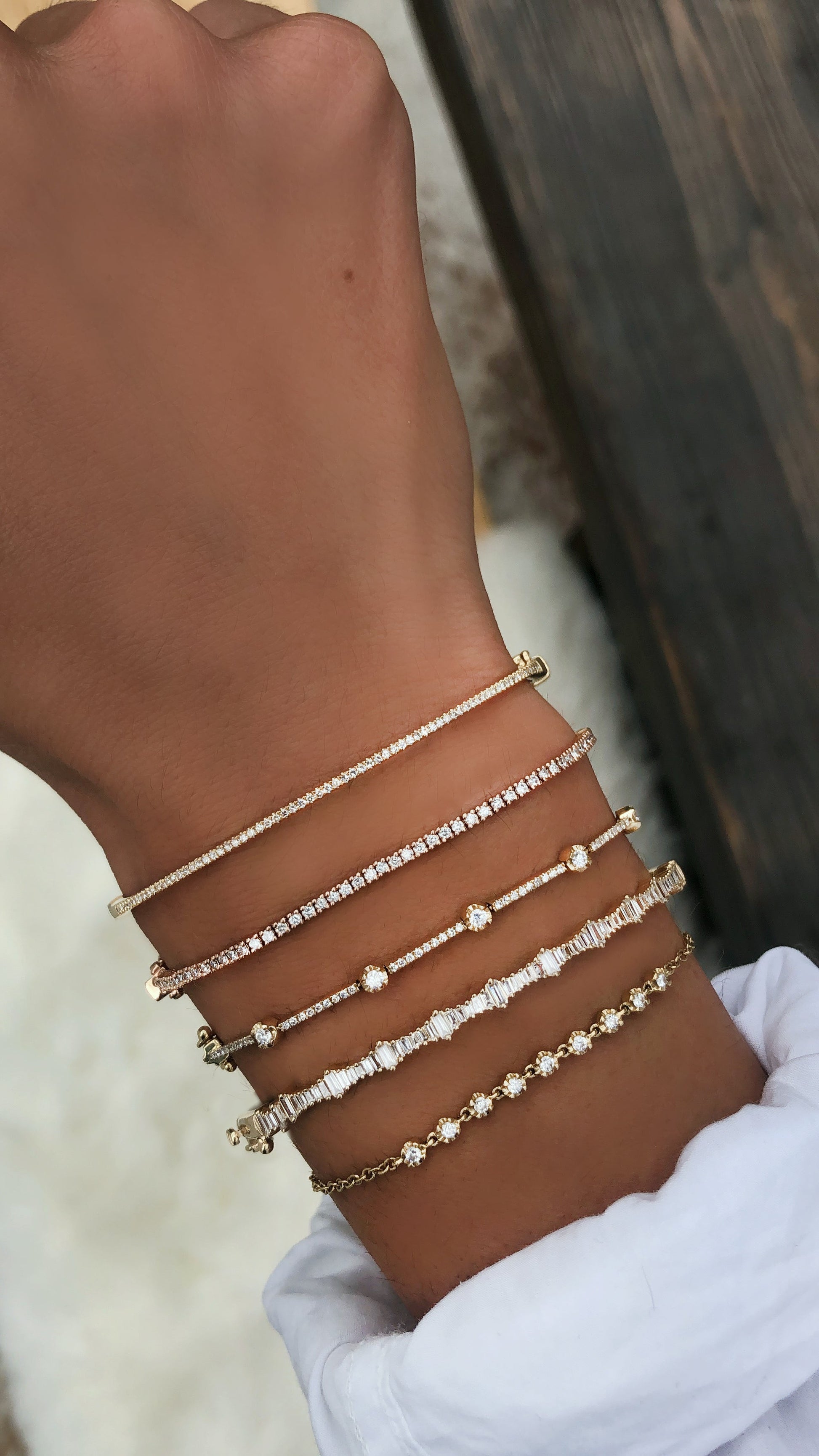 gold tennis bracelets