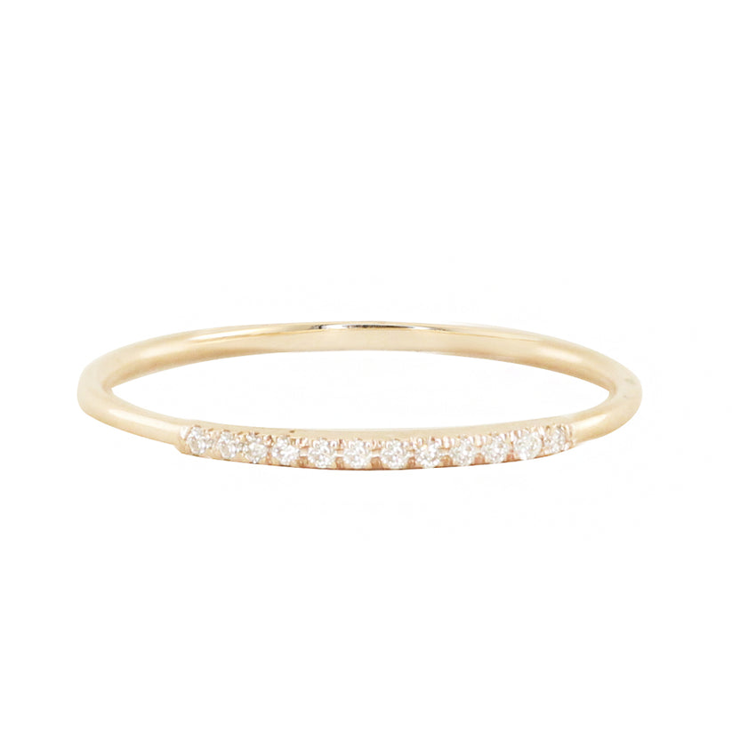 14kt gold quarter diamond ring – Luna Skye