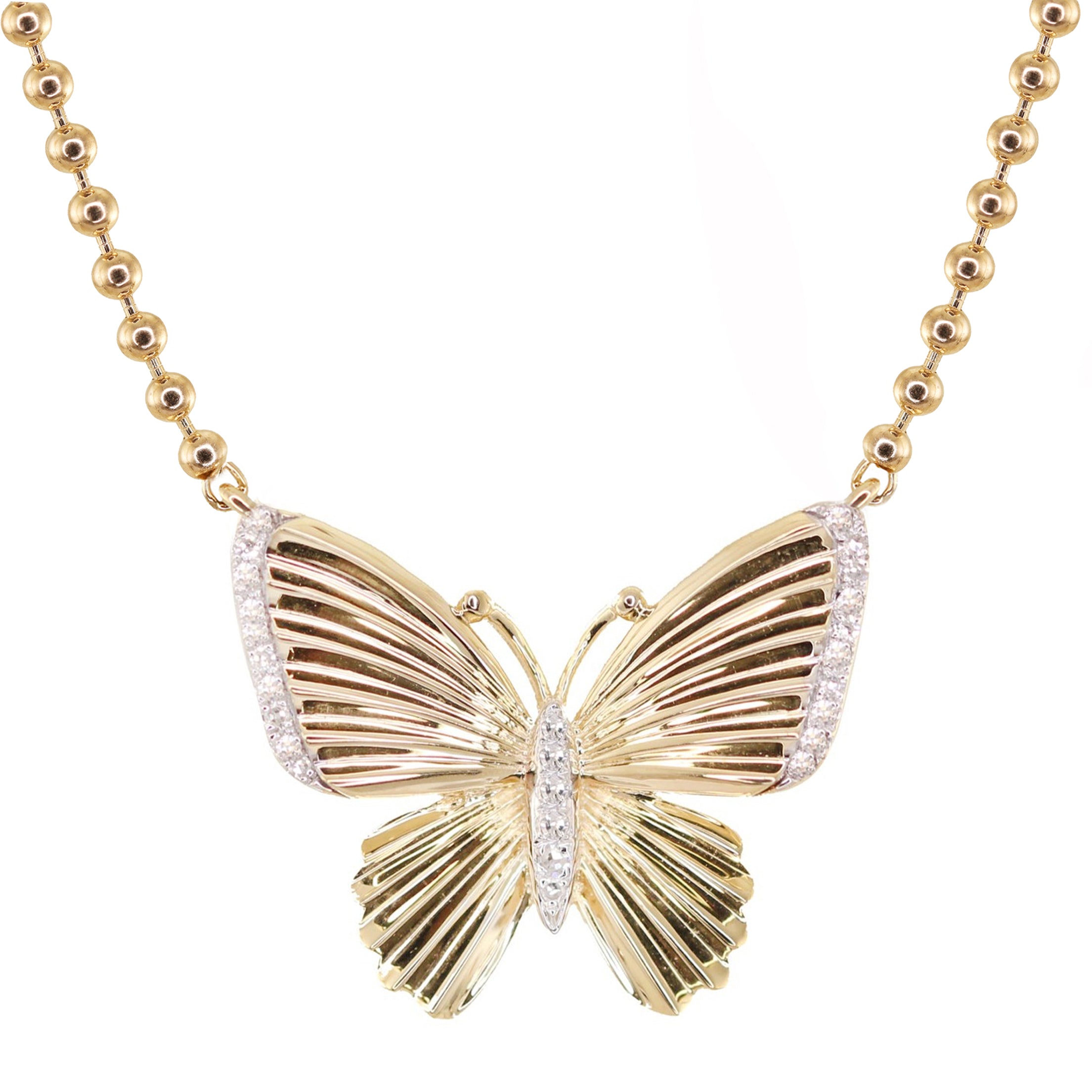 Butterfly ball shop chain necklace