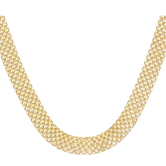 14kt gold lace necklace