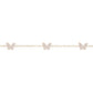 14kt gold and diamond butterfly row bracelet