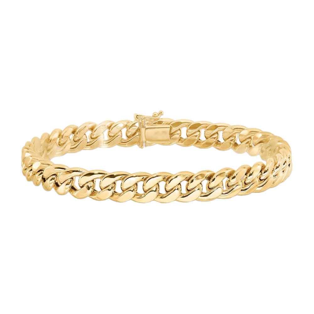 14kt gold cuban link bracelet