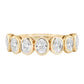 14kt gold oval diamond bezel band