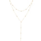 14kt gold diamond bezel choker lariat necklace