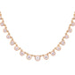 14kt gold graduated diamond bezel necklace