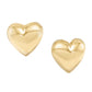 14kt gold grande puff heart studs