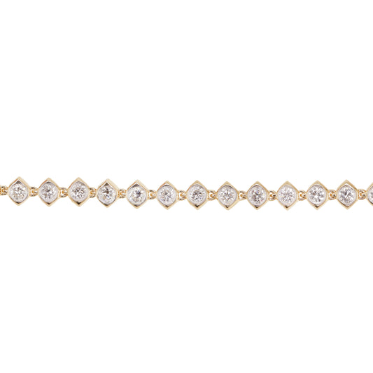 14kt gold and diamond kite bracelet