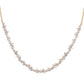 14kt gold floating mixed diamond necklace