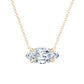 14kt gold petite marquise diamond solitaire necklace