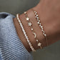 14kt gold diamond moon and star cosmos bracelet