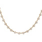 14kt gold four prong floating diamond necklace