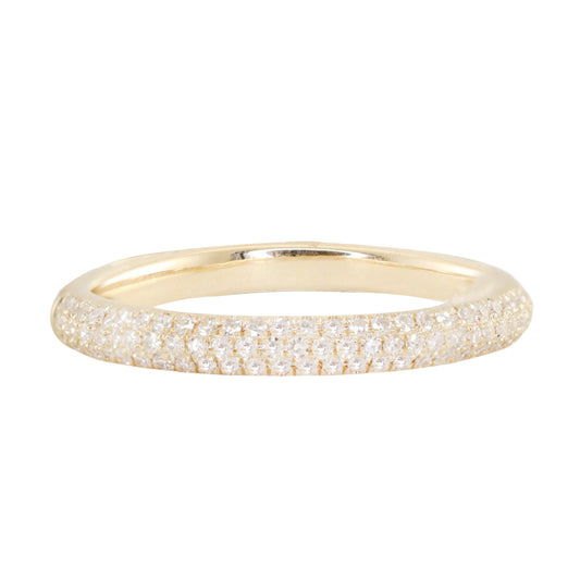 14kt gold and diamond rounded half eternity ring