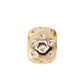 14kt gold scattered diamond baby rondelle