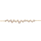 14kt gold scattered diamond bezel bracelet