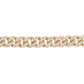 14kt gold and diamond cuban link bracelet