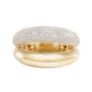 14kt gold and diamond split dome ring