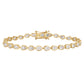 14kt gold teardrop diamond bezel tennis bracelet