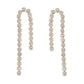 14kt gold two row diamond bezel drip earring