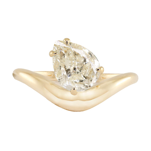 14kt gold and diamond wave grande Lina ring