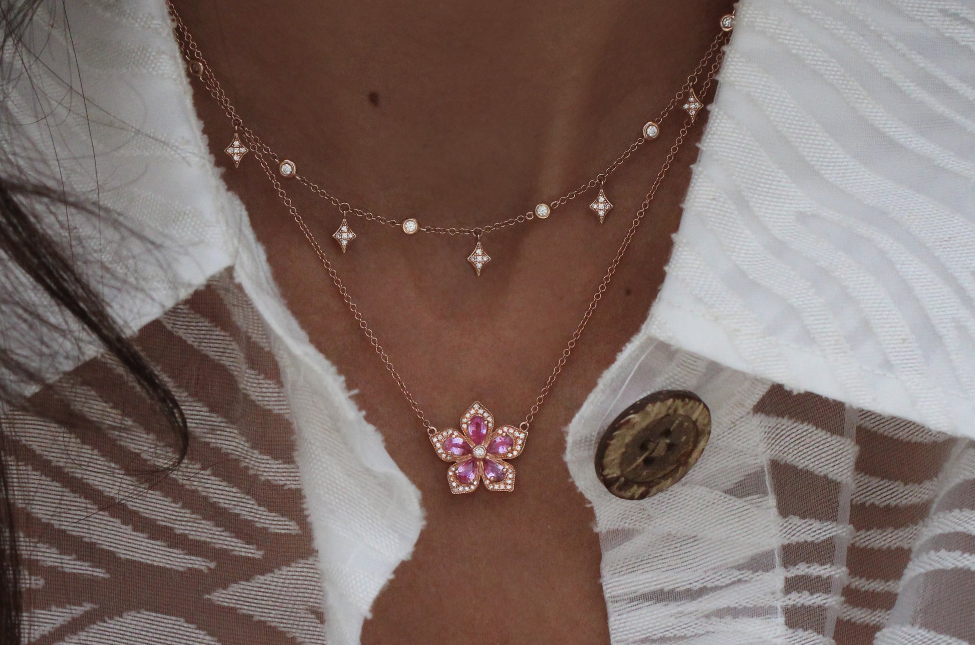 Louis Vuitton Star Blossom Ear Cuff, Pink Gold And Diamonds - Per Unit