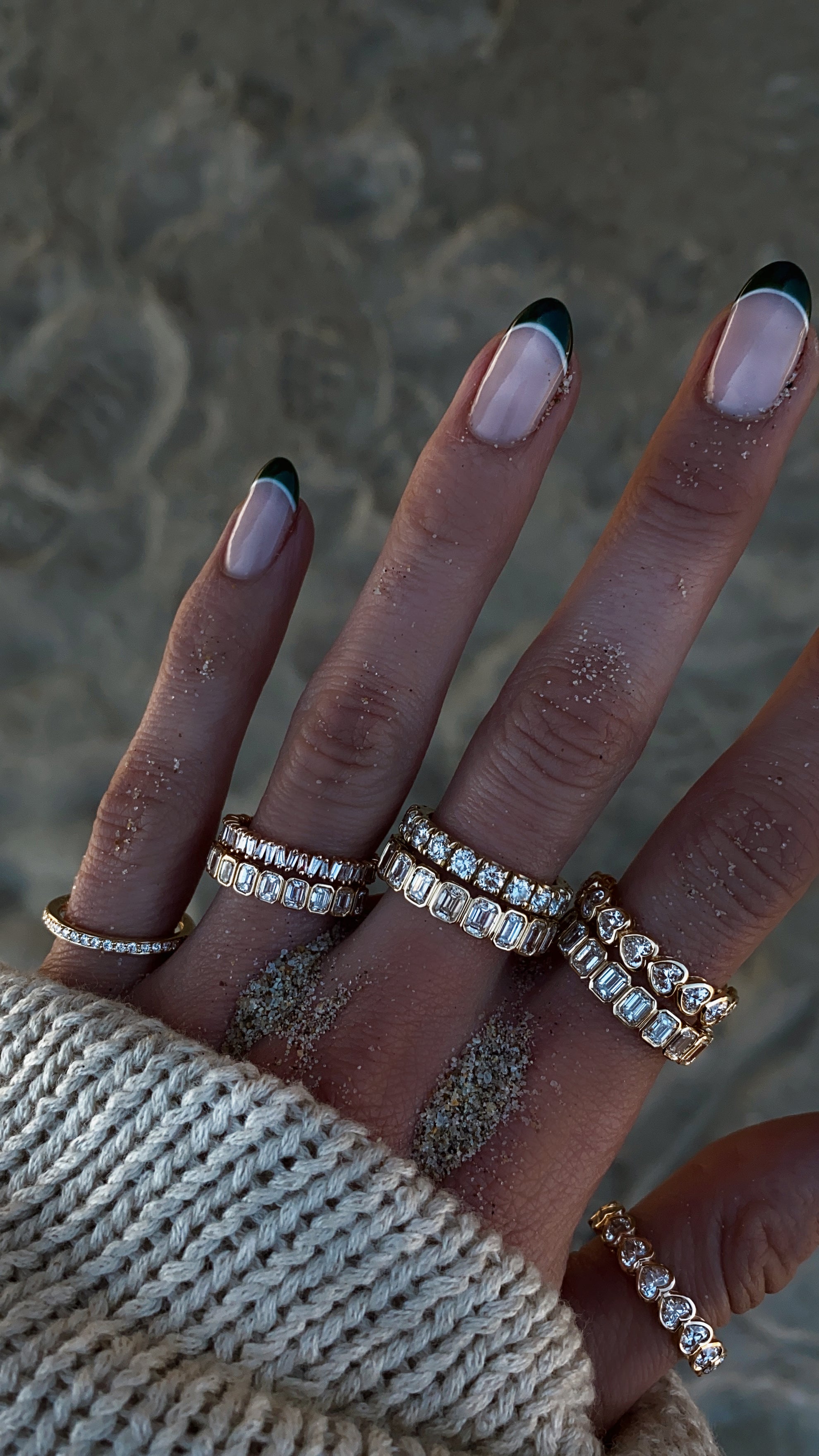 14kt gold heart diamond bezel ring | Luna Skye