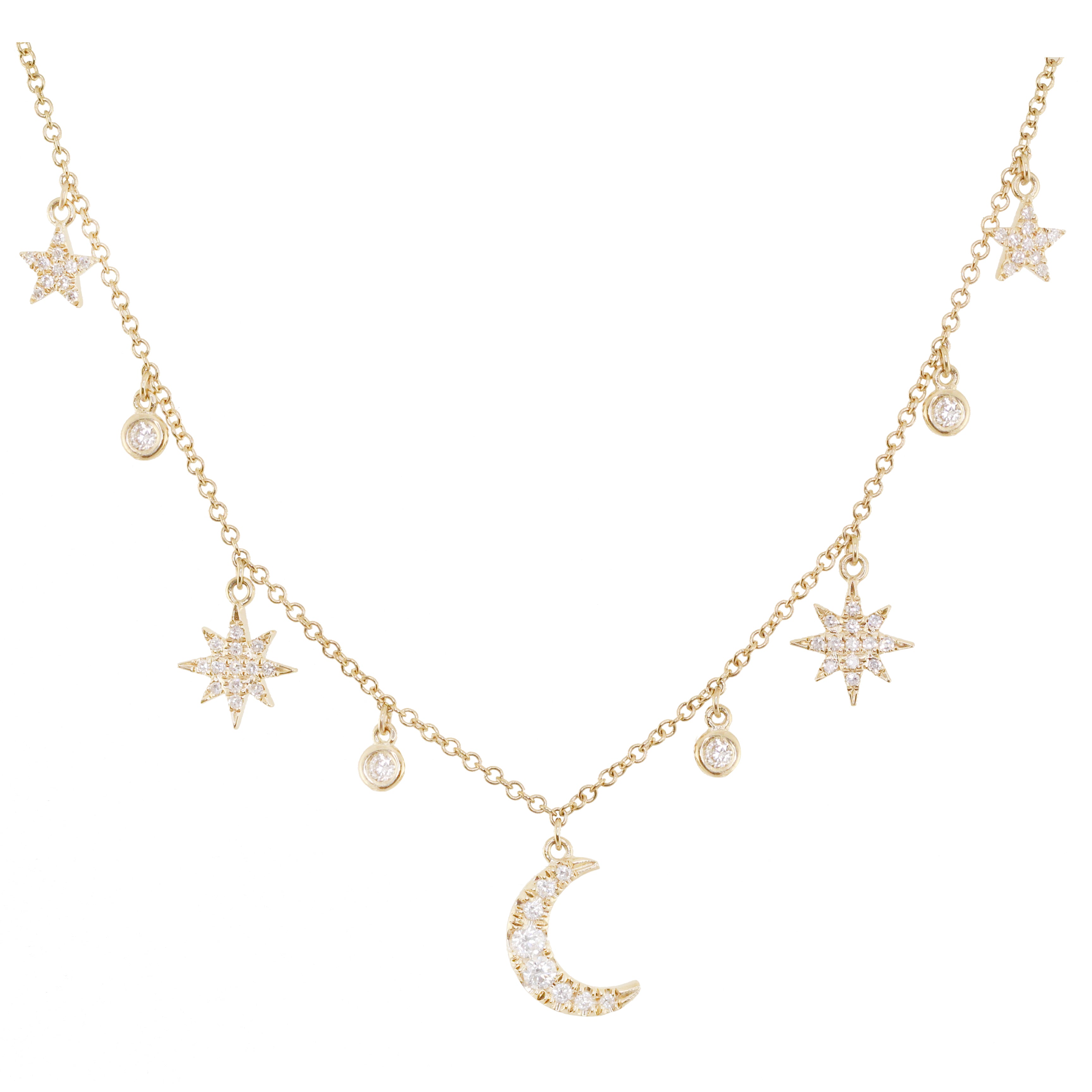 Authentic Pandora #392991C01-45cm Sparkling Moon & Star Collier Necklace |  eBay