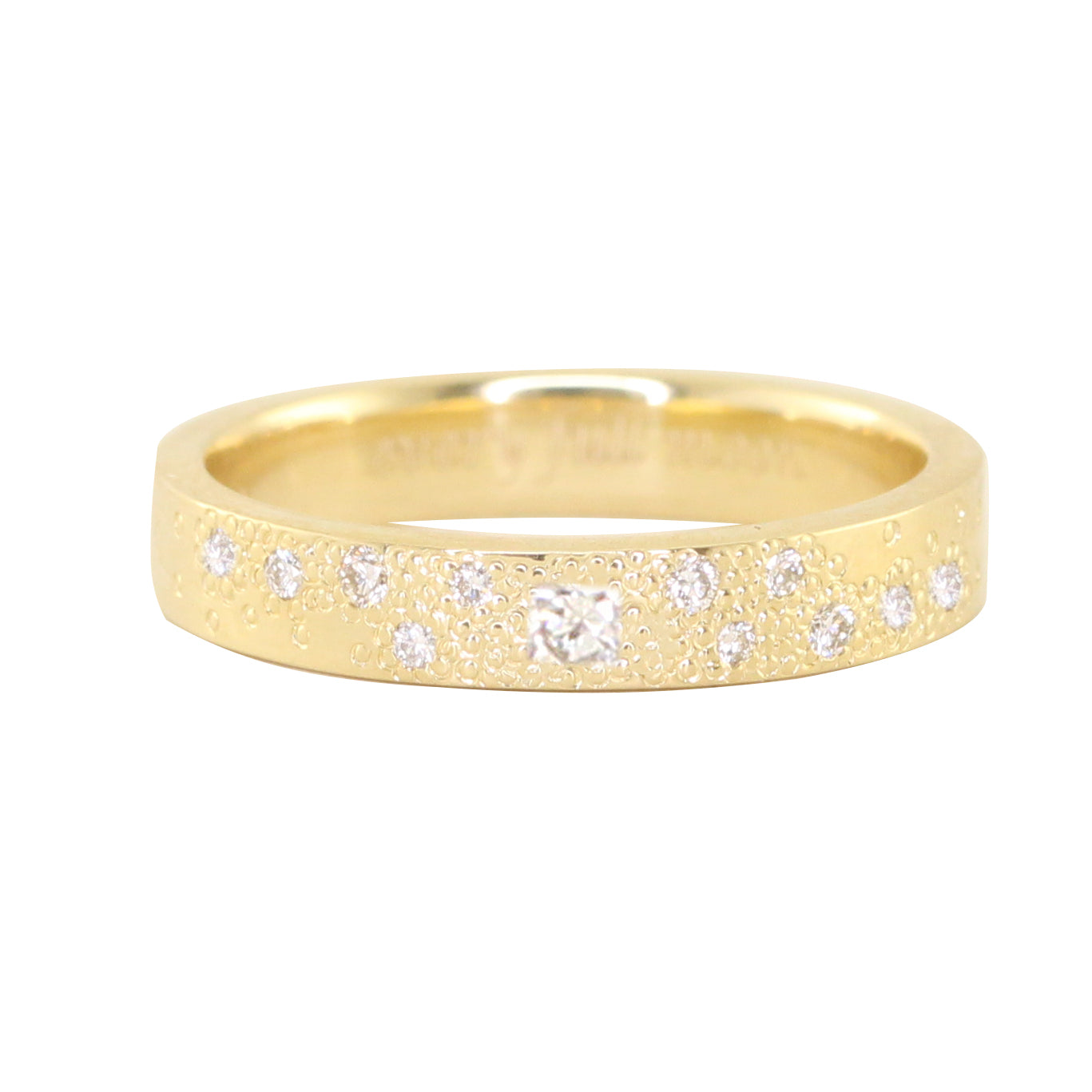 14kt gold and diamond princess deco ring – Luna Skye