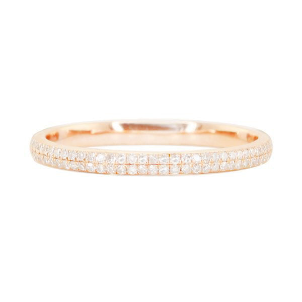 14kt gold and diamond rounded eternity ring – Luna Skye