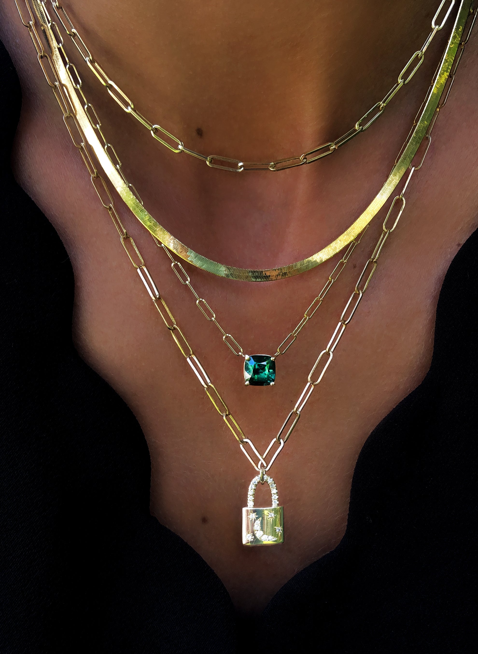 SOKO Safu Layered Herringbone Necklace | Neiman Marcus