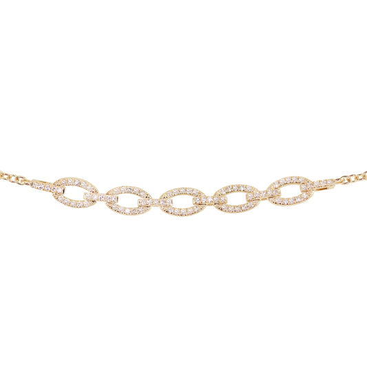 14kt and diamond mini link bracelet - Luna Skye